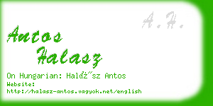 antos halasz business card